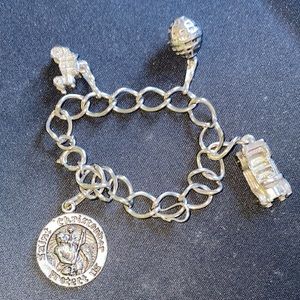 Charm Bracelet vintage Cars St Christopher charm Vintage